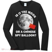 Is It The Moon Or A Chinese Spy Balloon Women's Long Sleeve Shirt thumb 0