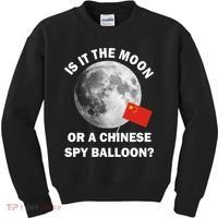 Is It The Moon Or A Chinese Spy Balloon Kids Sweatshirt thumb 0