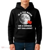 Is It The Moon Or A Chinese Spy Balloon Kids Hoodie thumb 4