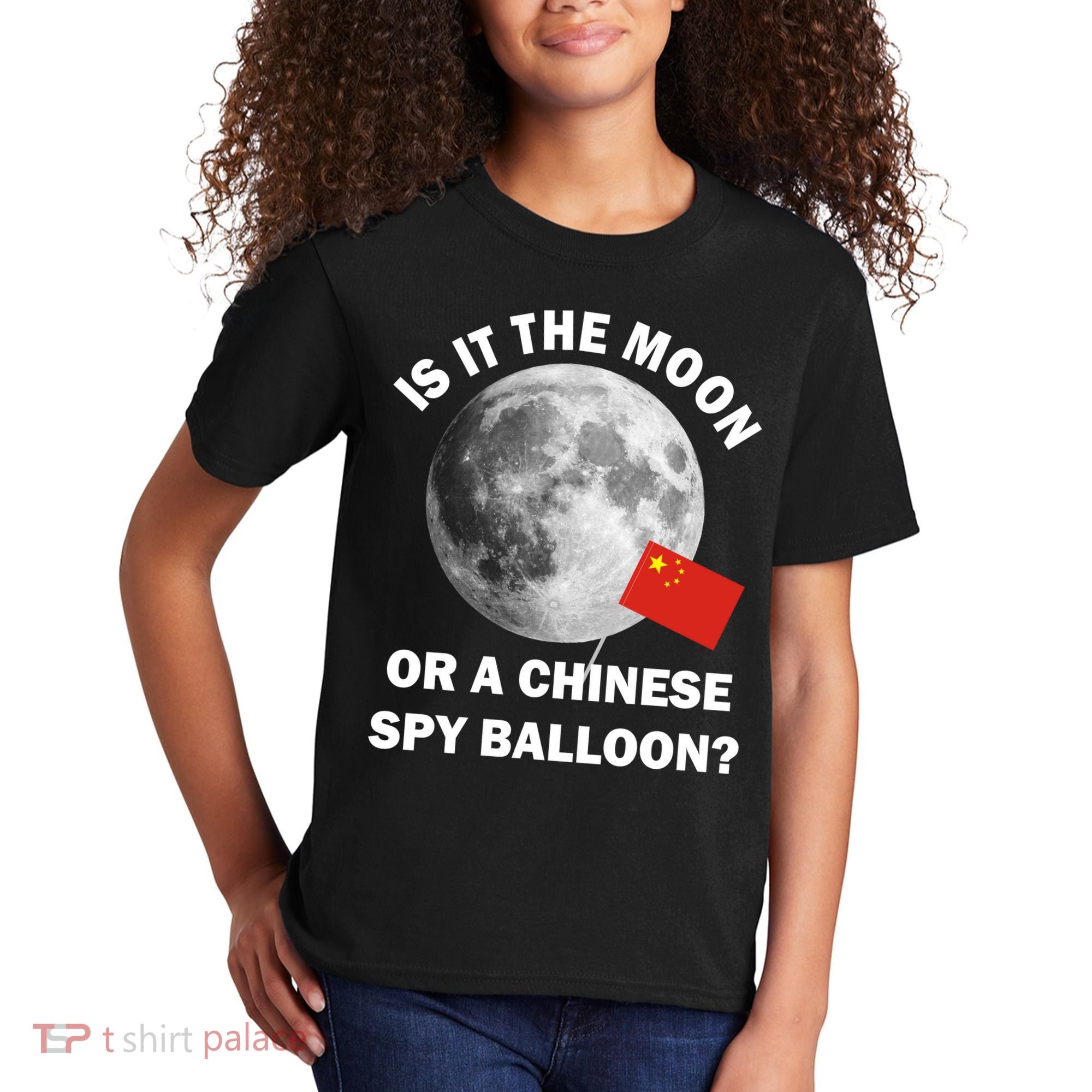 Is It The Moon Or A Chinese Spy Balloon Kids T-Shirt