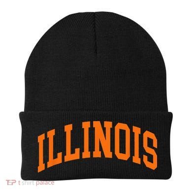 Illinois IL Throwback Design Classic Beanie