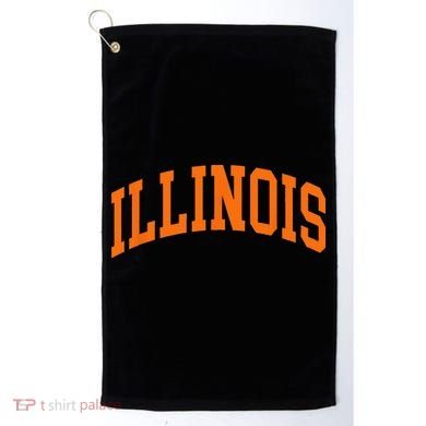 Illinois IL Throwback Design Classic Golf Towel