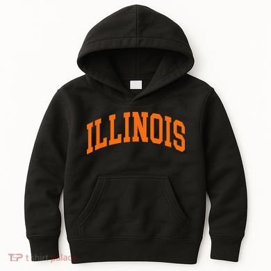Illinois IL Throwback Design Classic Kids Hoodie