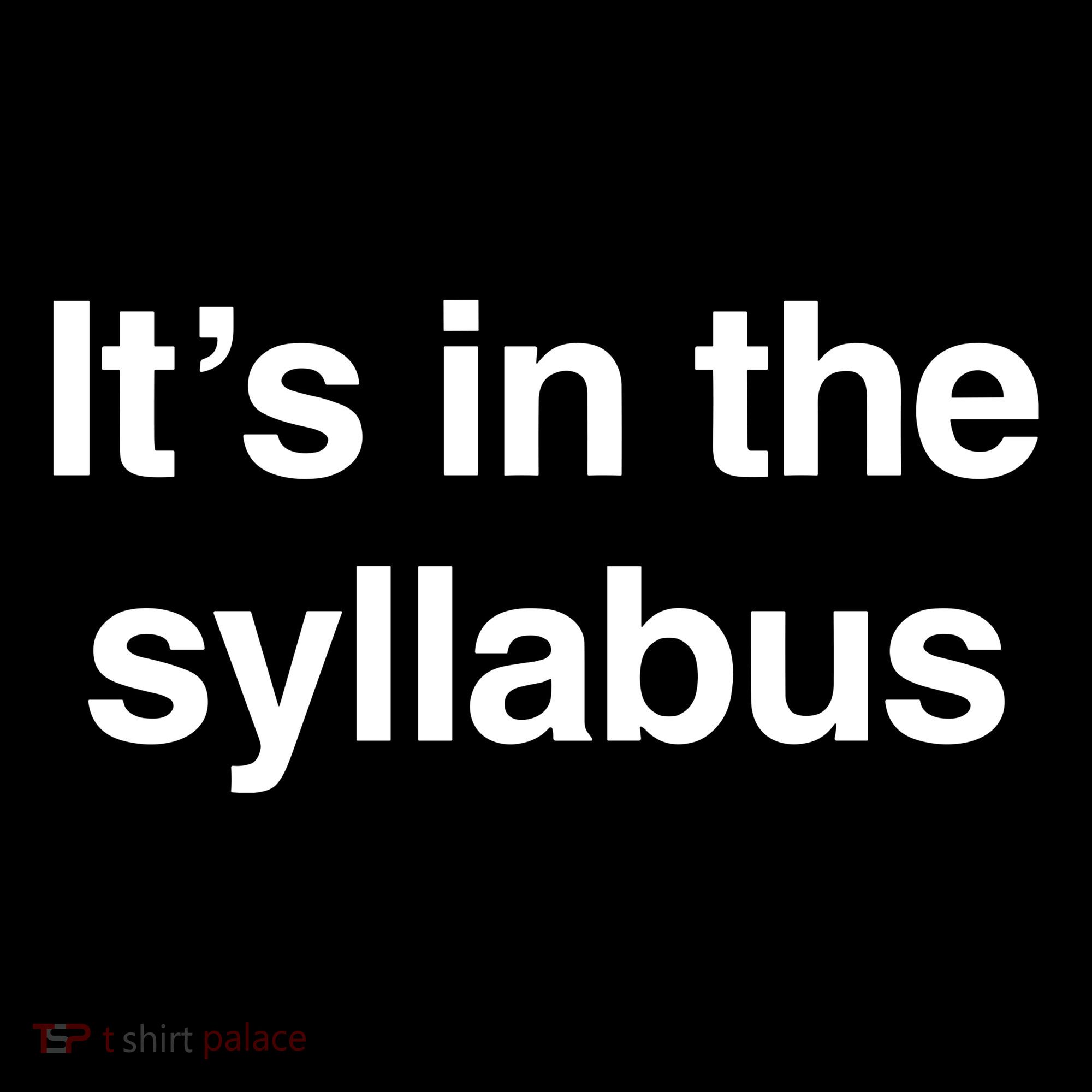 ItS In The Syllabus Toddler T-Shirt