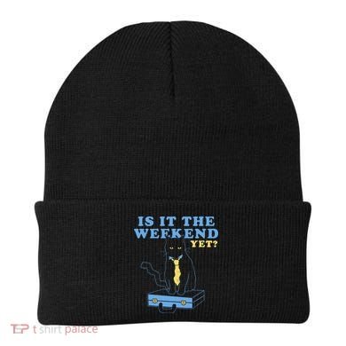 Is It The Weekend Yet Funny Cat Beanie