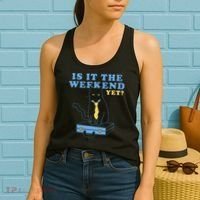 Is It The Weekend Yet Funny Cat Women's Tank Top thumb 2