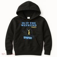 Is It The Weekend Yet Funny Cat Kids Hoodie thumb 0