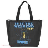 Is It The Weekend Yet Funny Cat Tote Bag thumb 0