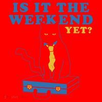 Is It The Weekend Yet Funny Cat Santa Hat thumb 1