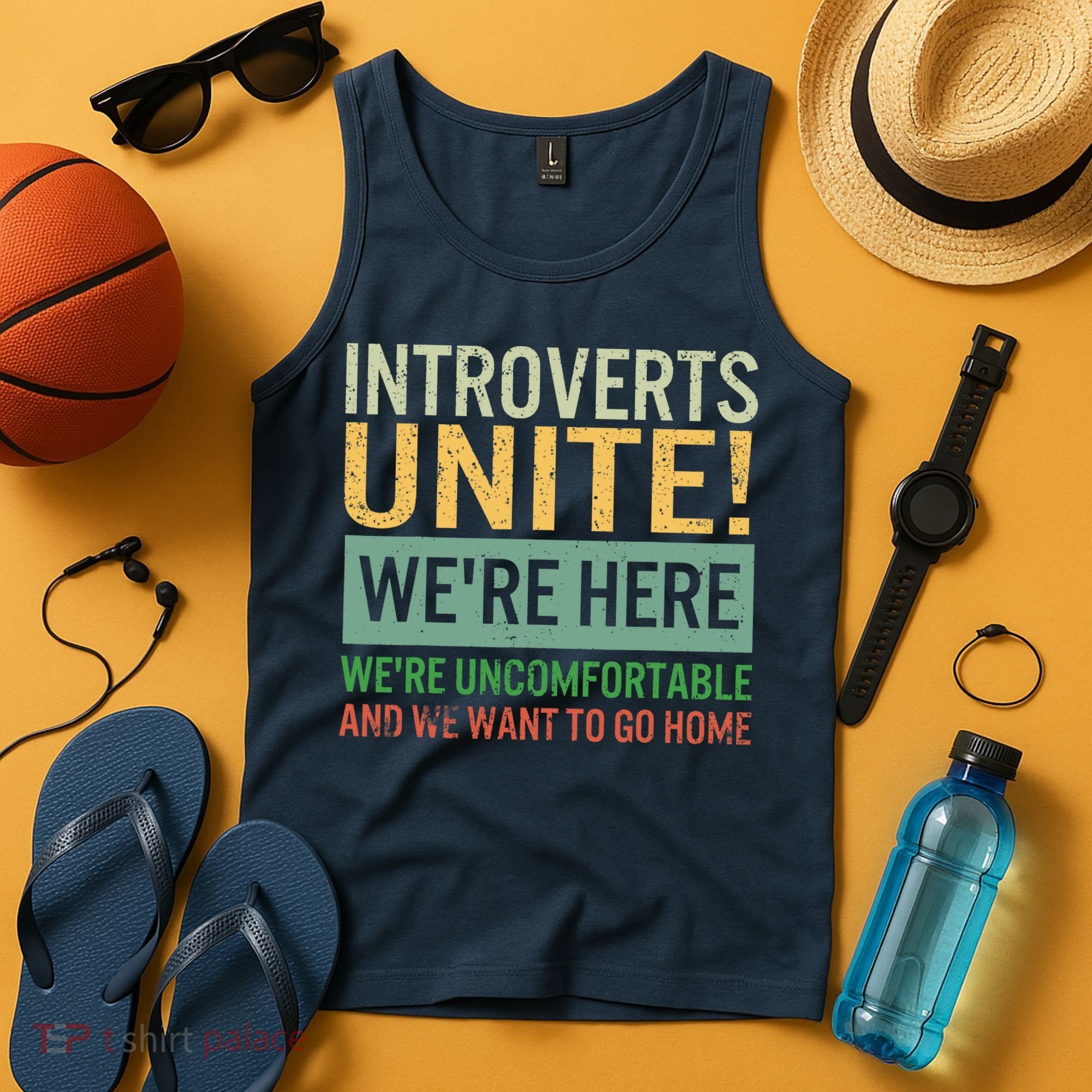 Introvert Introverts Unite Here Uncomfortable Want Go Home Tank Top