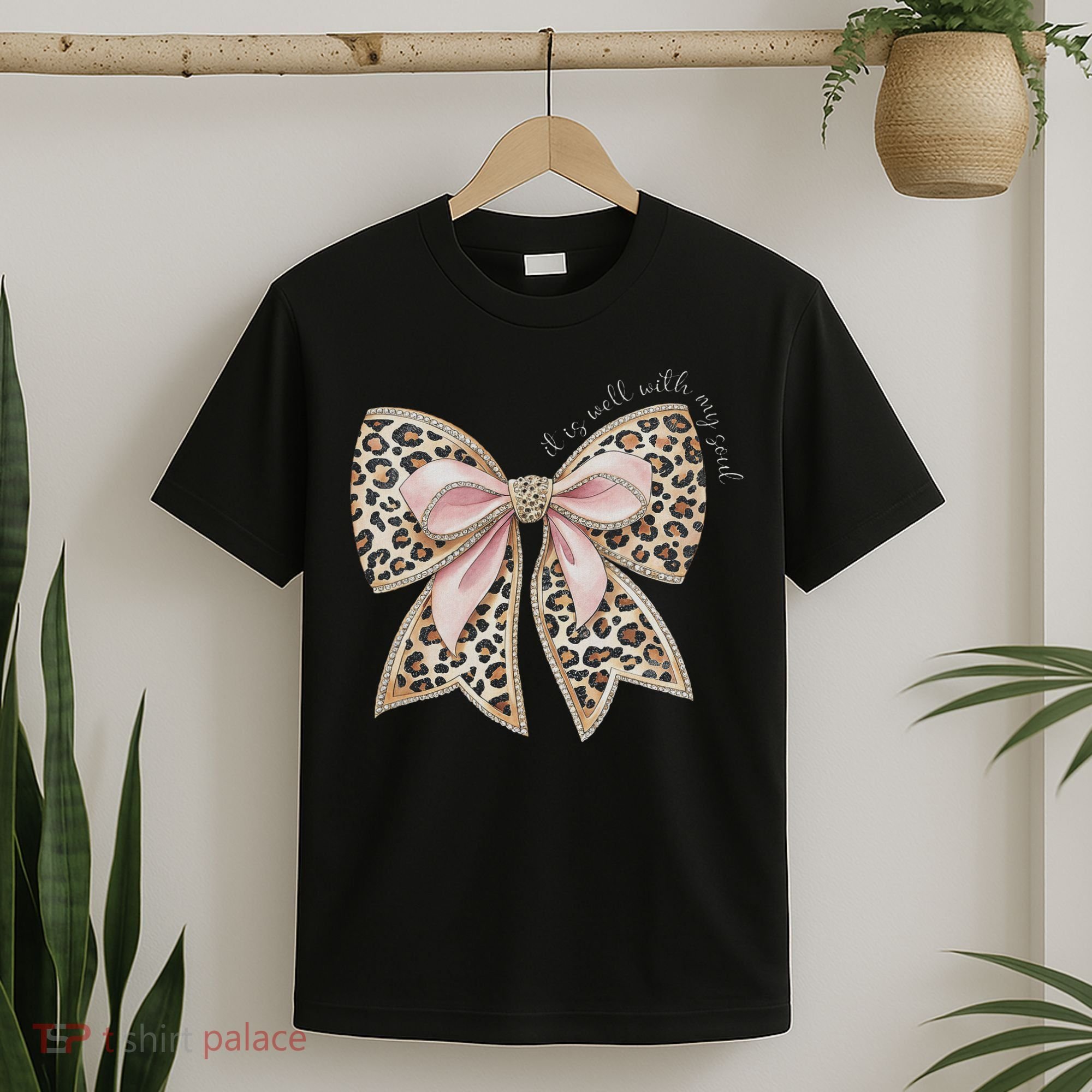 It Is Well With My Soul Inspired Faith Bible Bow Christian T-Shirt