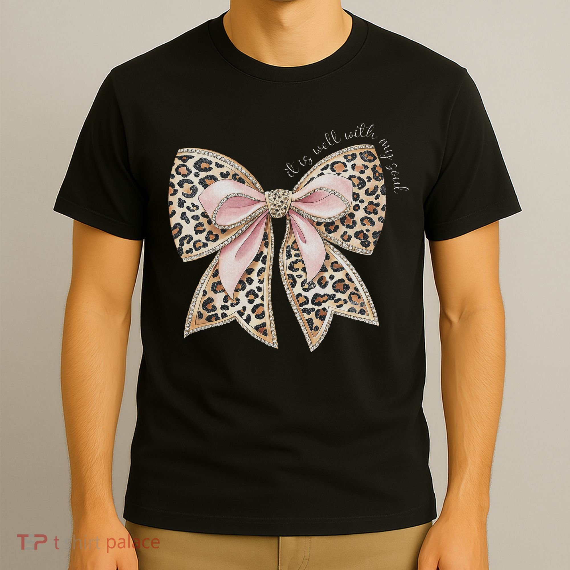 It Is Well With My Soul Inspired Faith Bible Bow Christian T-Shirt