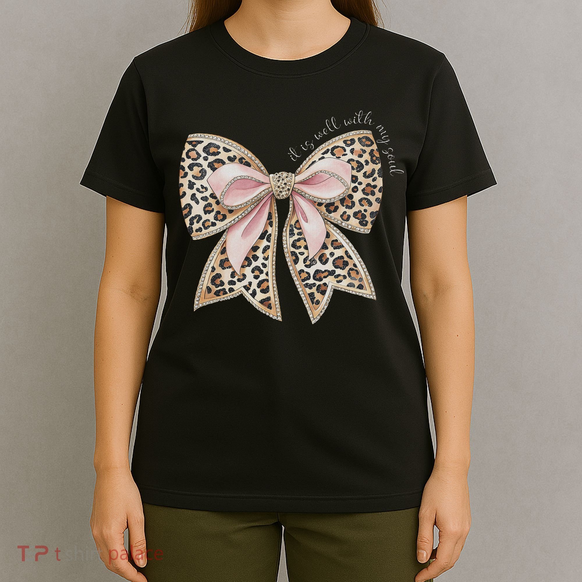 It Is Well With My Soul Inspired Faith Bible Bow Christian T-Shirt