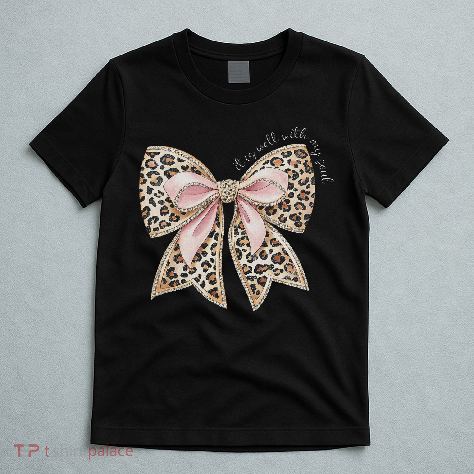 It Is Well With My Soul Inspired Faith Bible Bow Christian T-Shirt