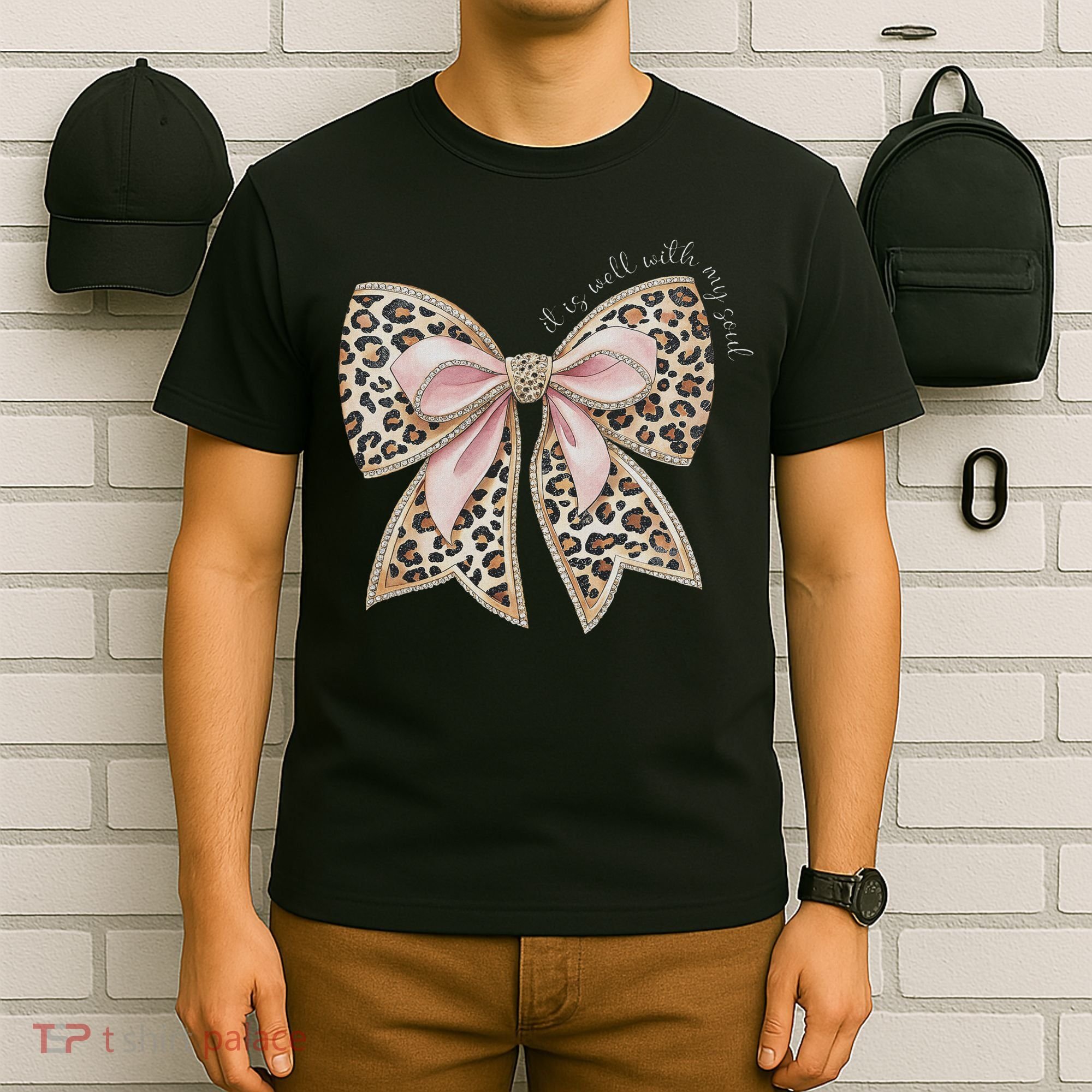 It Is Well With My Soul Inspired Faith Bible Bow Christian T-Shirt