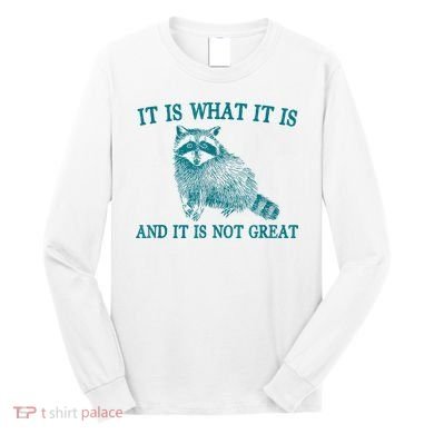 It Is What It Is And It Is Not Great Raccoon Long Sleeve Shirt
