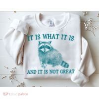 It Is What It Is And It Is Not Great Raccoon Sweatshirt thumb 2