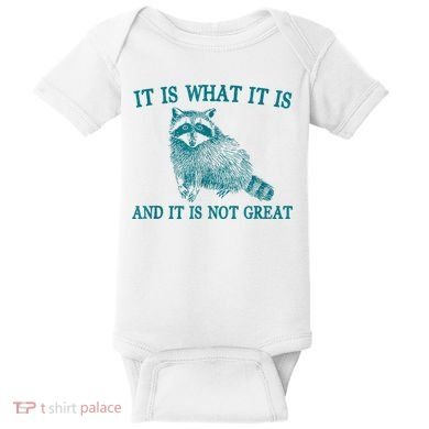 It Is What It Is And It Is Not Great Raccoon Baby Bodysuit