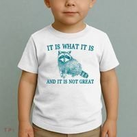 It Is What It Is And It Is Not Great Raccoon Toddler T-Shirt thumb 2