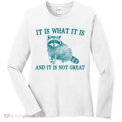 It Is What It Is And It Is Not Great Raccoon Women's Long Sleeve Shirt