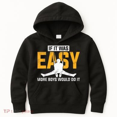 If It Was Easy More Boy Would Do It Gymnastics Kids Hoodie