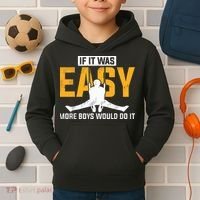 If It Was Easy More Boy Would Do It Gymnastics Kids Hoodie thumb 2