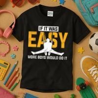 If It Was Easy More Boy Would Do It Gymnastics Kids T-Shirt thumb 3