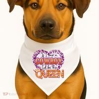 If I Was A Cowboy I'd Be The Queen USA-Made Doggie Bandana thumb 1