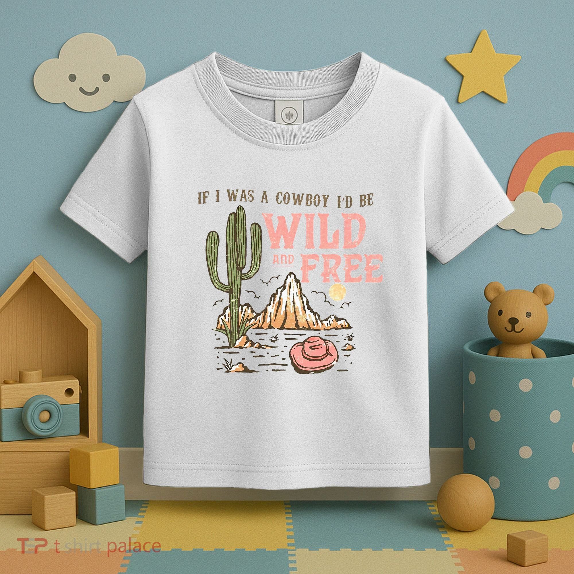If I Was A Cowboy Wild And Free Toddler T-Shirt