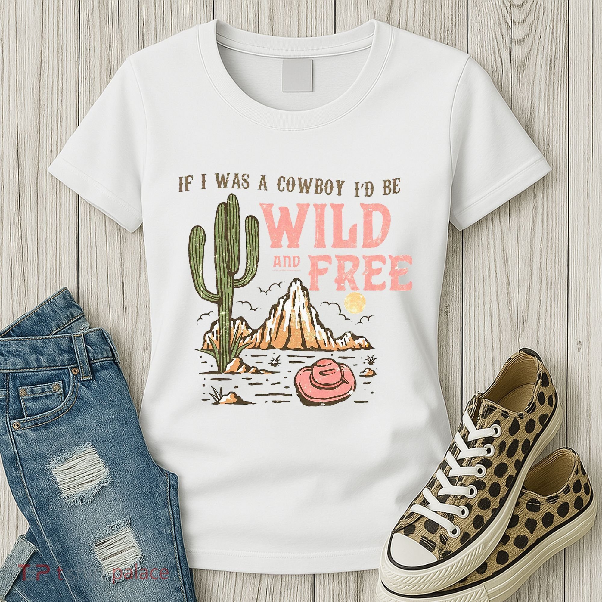 If I Was A Cowboy Wild And Free Women's T-Shirt