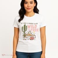 If I Was A Cowboy Wild And Free Women's T-Shirt thumb 4