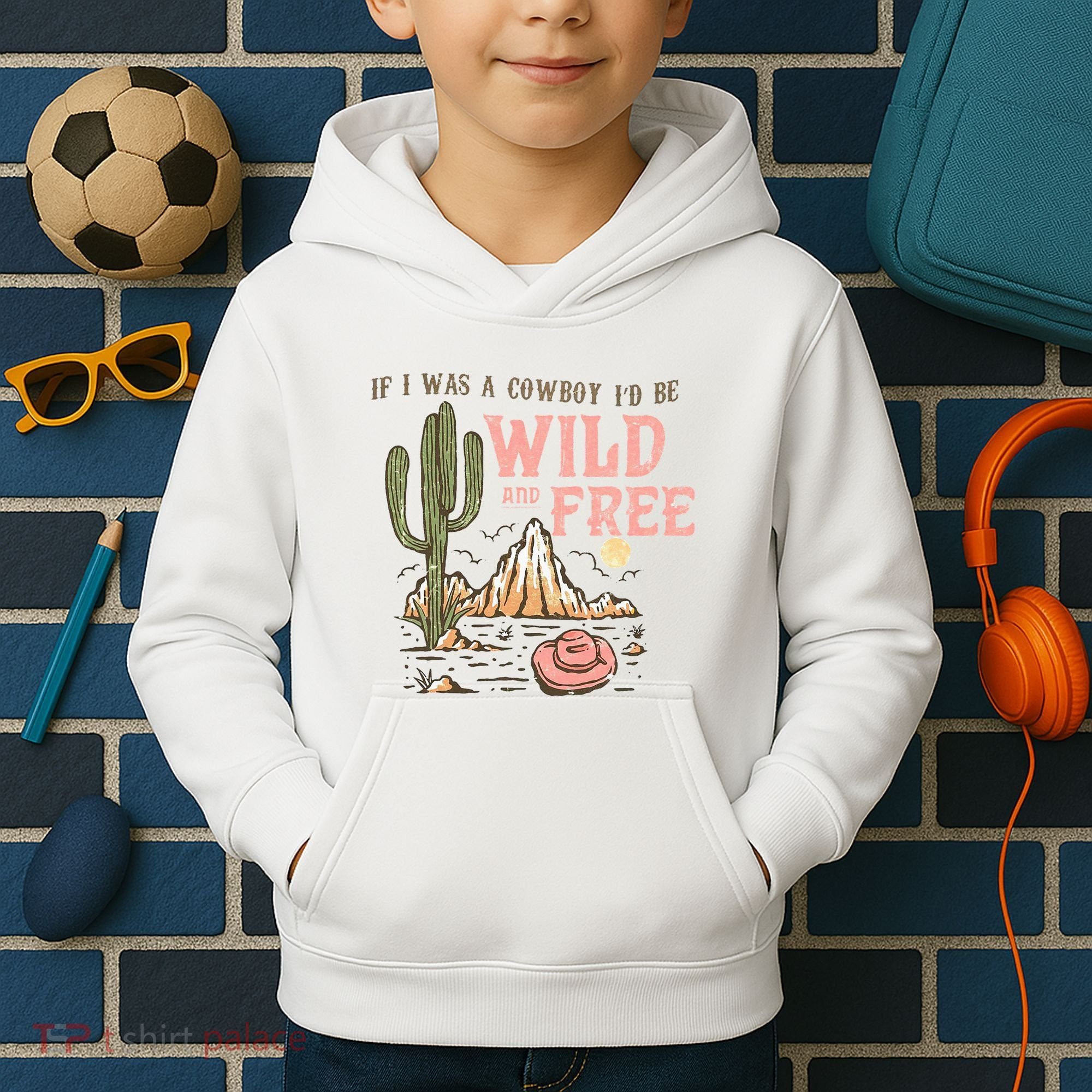 If I Was A Cowboy Wild And Free Kids Hoodie