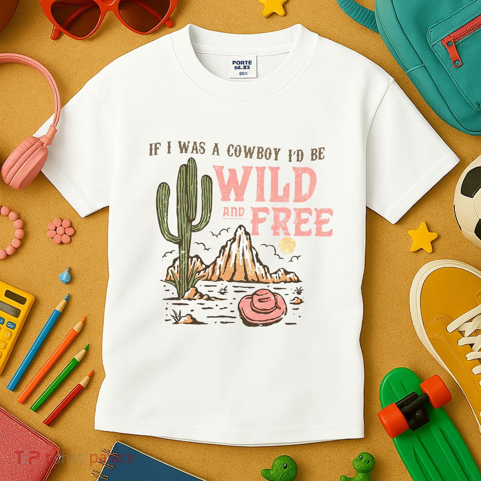 If I Was A Cowboy Wild And Free Kids T-Shirt