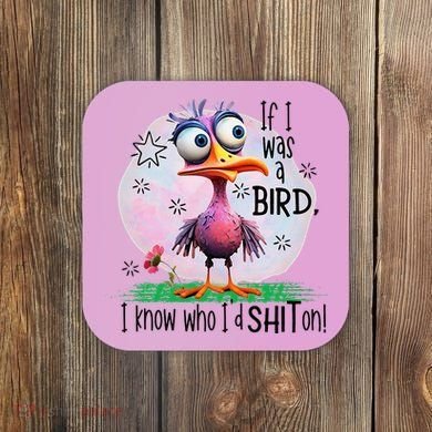 If I Was A Bird I Know Who ID Shit On Coaster