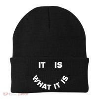 It Is What It Is Smiley Face Beanie thumb 0