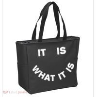It Is What It Is Smiley Face Tote Bag thumb 2