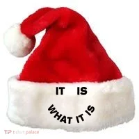 It Is What It Is Smiley Face Santa Hat thumb 0