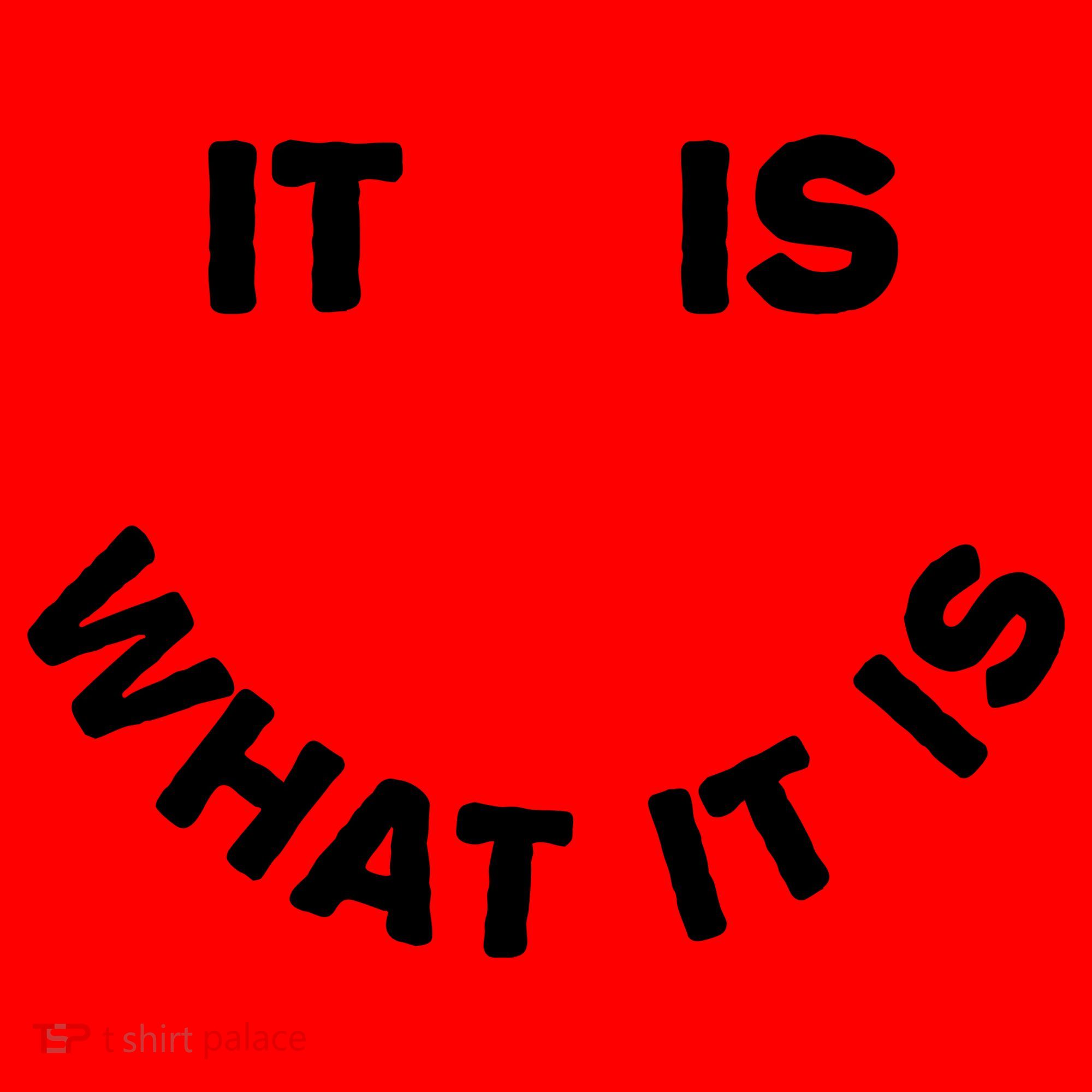 It Is What It Is Smiley Face Santa Hat