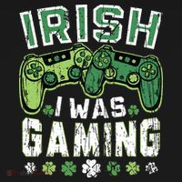 Irish I Was Gaming St Patricks Day Gamer Lucky Irish Gaming Sweatshirt thumb 3