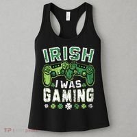 Irish I Was Gaming St Patricks Day Gamer Lucky Irish Gaming Women's Tank Top thumb 3