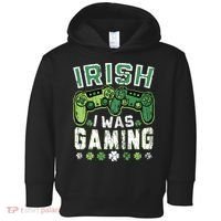 Irish I Was Gaming St Patricks Day Gamer Lucky Irish Gaming Toddler Hoodie thumb 0
