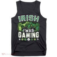 Irish I Was Gaming St Patricks Day Gamer Lucky Irish Gaming Tank Top thumb 0