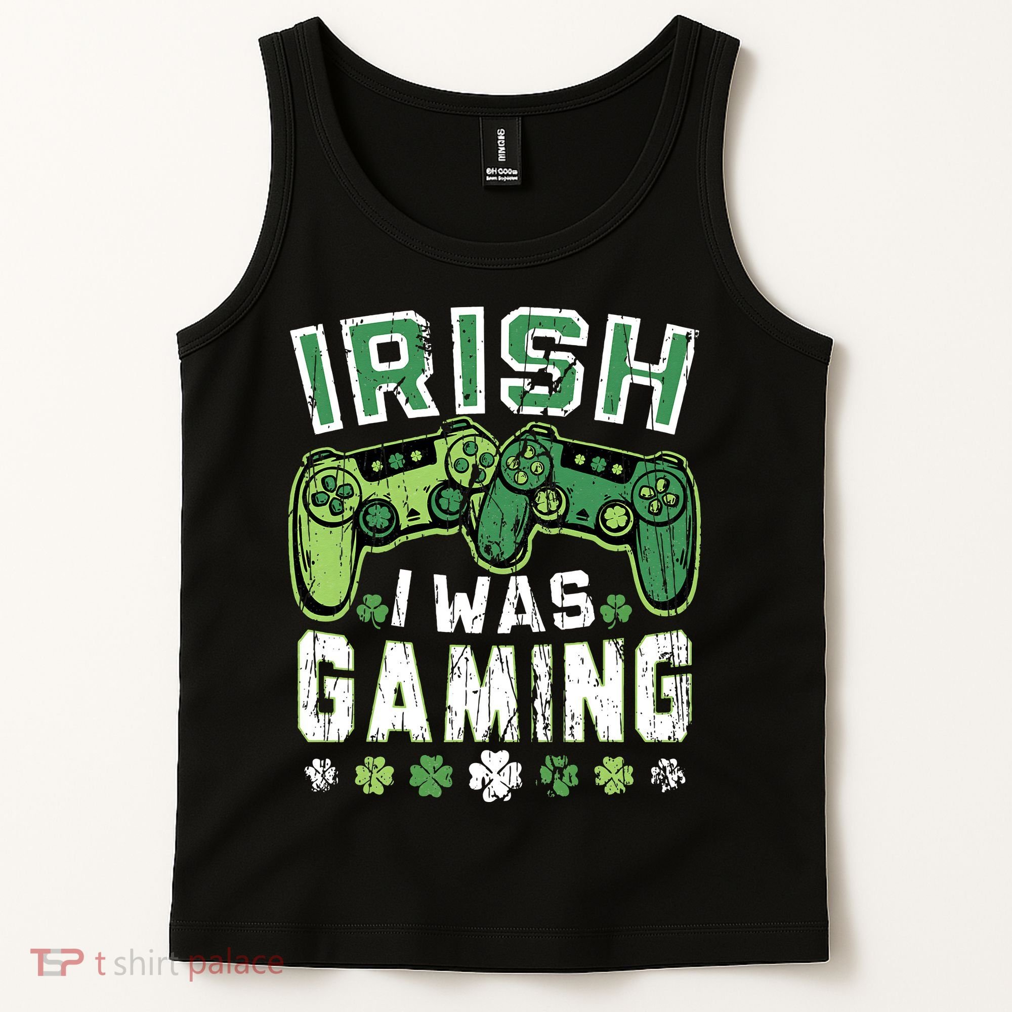 Irish I Was Gaming St Patricks Day Gamer Lucky Irish Gaming Tank Top