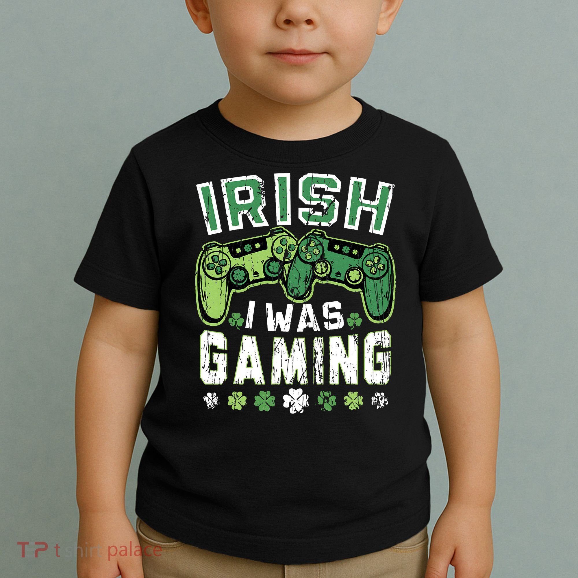 Irish I Was Gaming St Patricks Day Gamer Lucky Irish Gaming Toddler T-Shirt