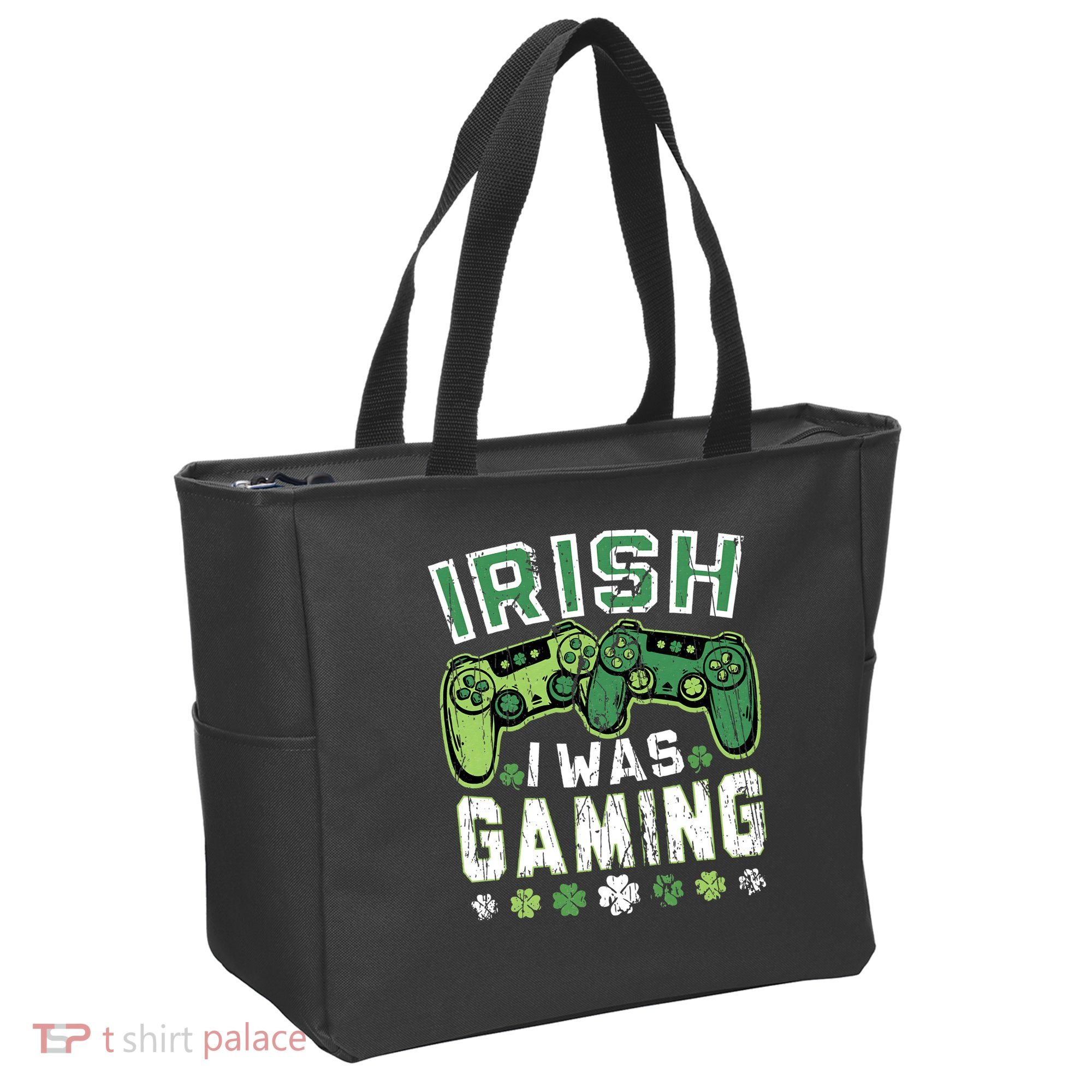 Irish I Was Gaming St Patricks Day Gamer Lucky Irish Gaming Tote Bag