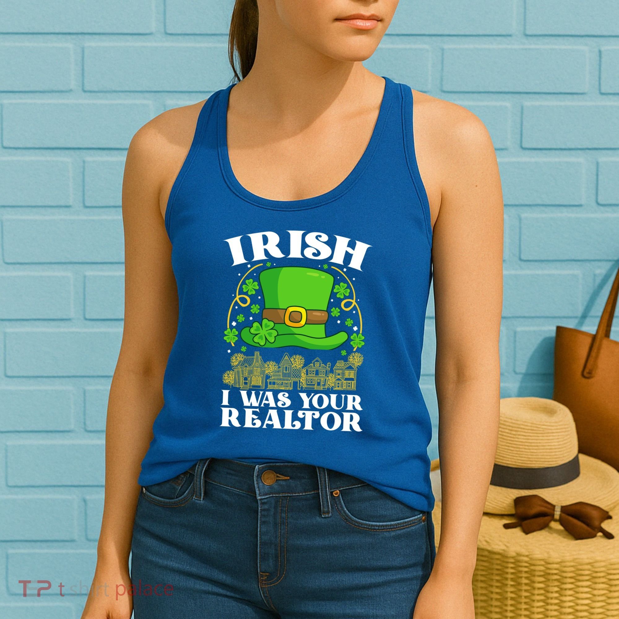 Irish I Was Your Realtor St Patricks Day Lead Generation Cute Gift Women's Tank Top