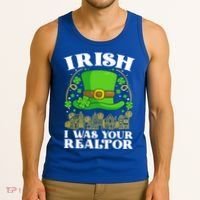 Irish I Was Your Realtor St Patricks Day Lead Generation Cute Gift Tank Top thumb 3