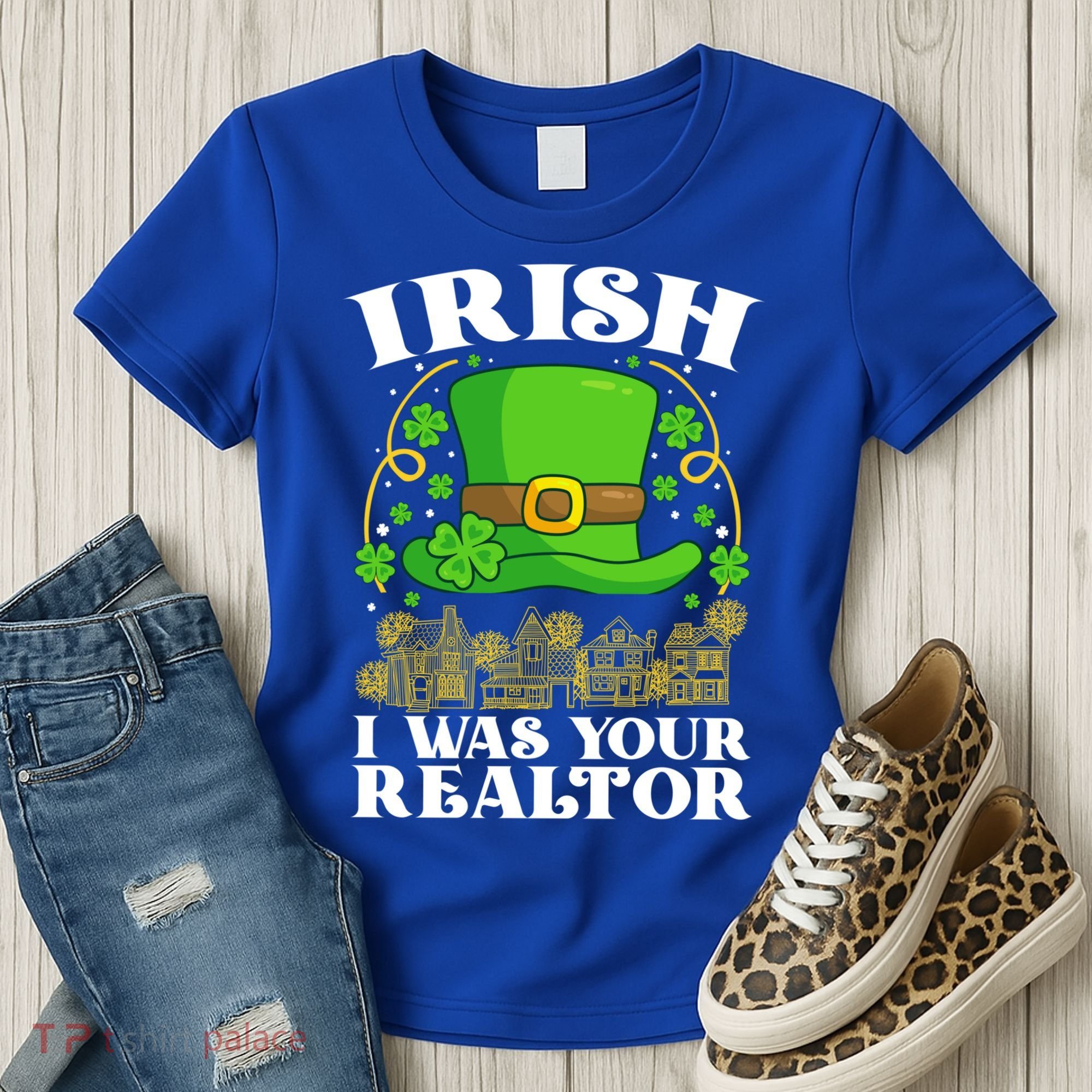 Irish I Was Your Realtor St Patricks Day Lead Generation Cute Gift Women's T-Shirt