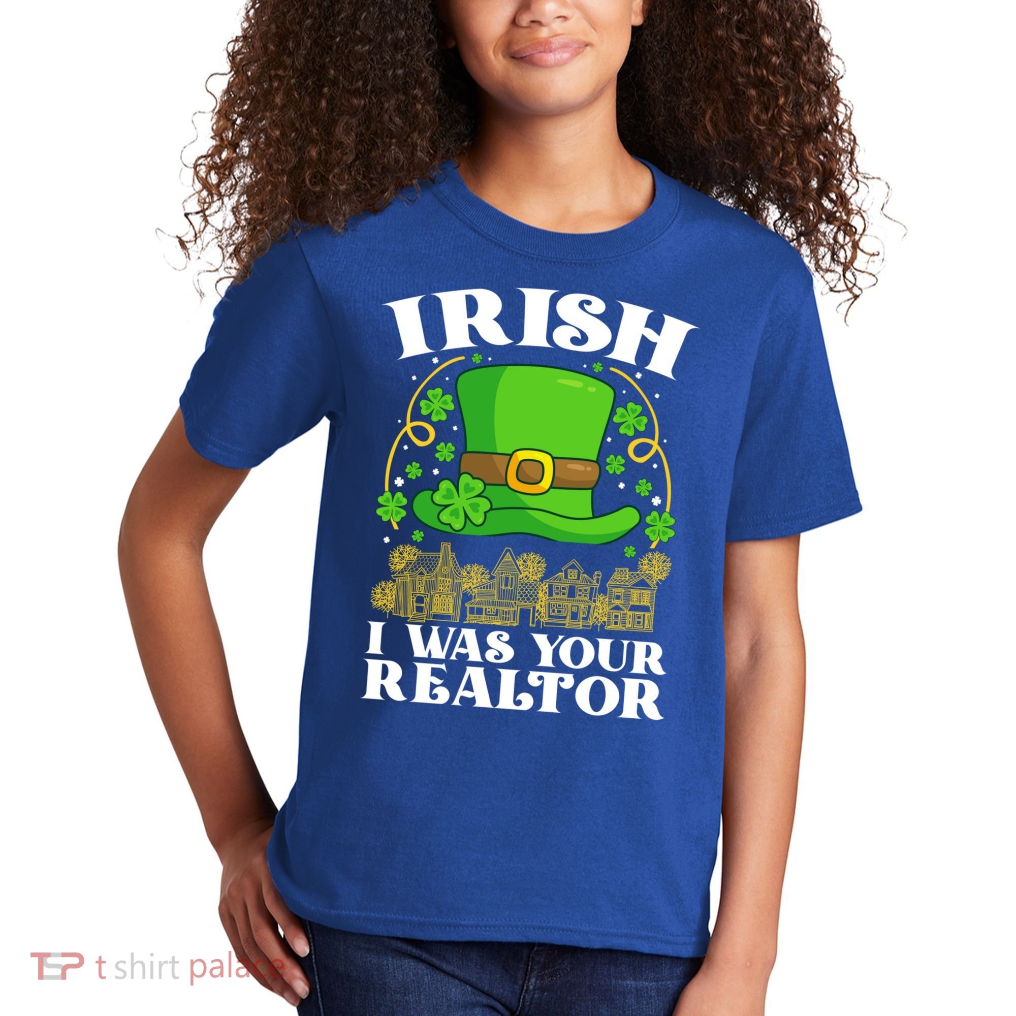 Irish I Was Your Realtor St Patricks Day Lead Generation Cute Gift Kids T-Shirt