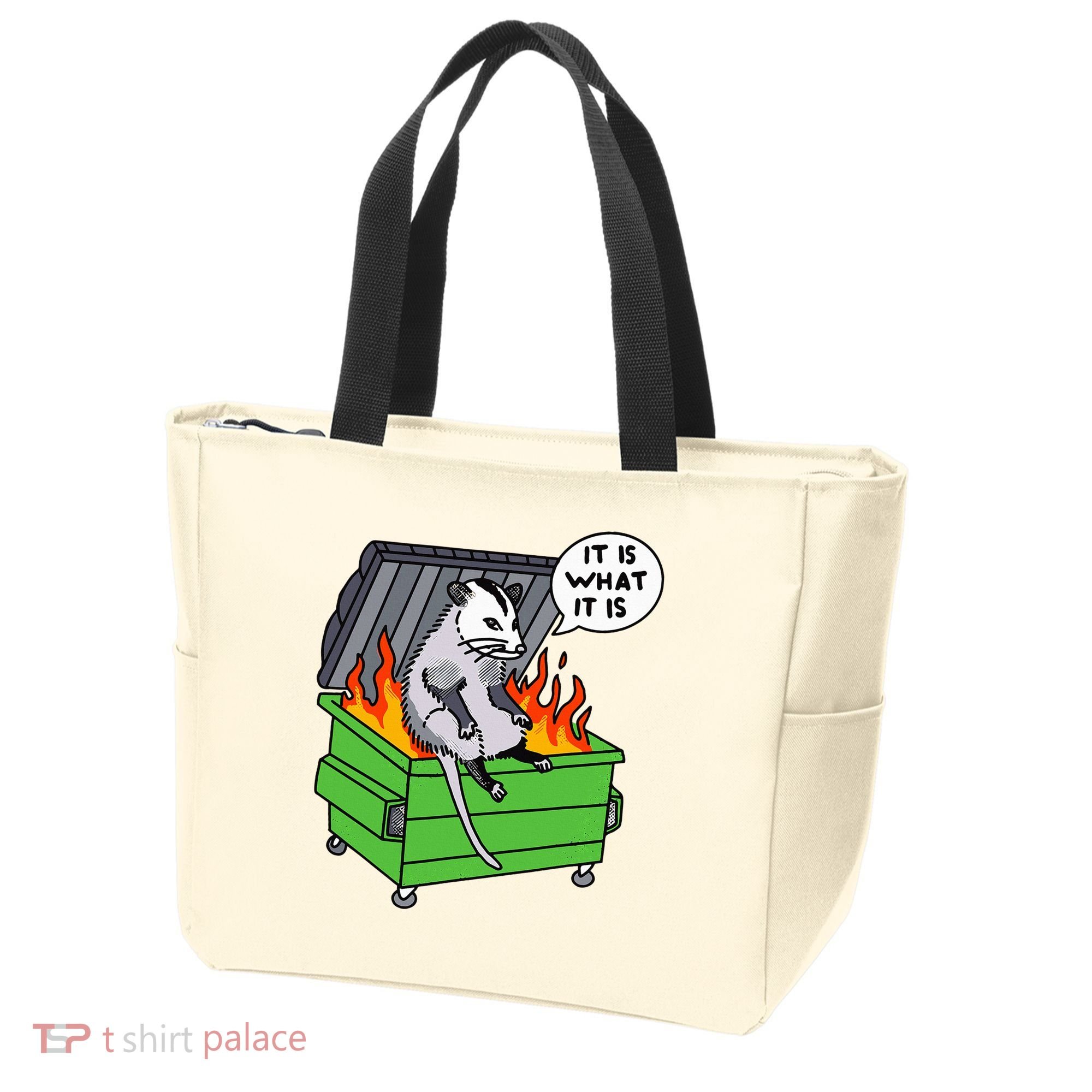It Is What It Is Possum Dumpster Fire Tote Bag